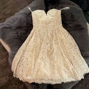 Sarah Seven Mini Lace Elopement Rehearsal Party Dress